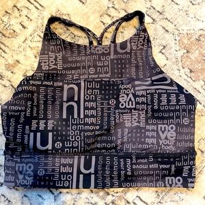 Lululemon High neck logo energy bra 8